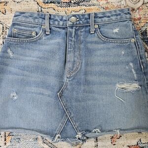 Lovers + Friends Blue Denim Skirt